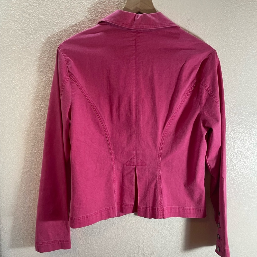 Telluride Country Vintage Cotton Pink Cropped Blazer Size 8/S - Picture 8 of 8